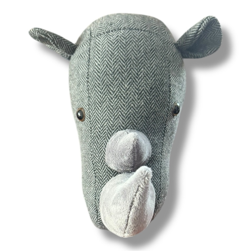 Super cute plush rhino wall decor​